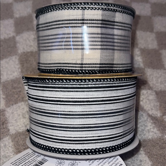 Holiday Bundle - 3 Black and White Harvest Ribbons - Picture 3 of 4